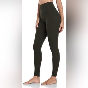 Women's High-Waisted dark olive Leggings - Lululemon allign dupe - 12